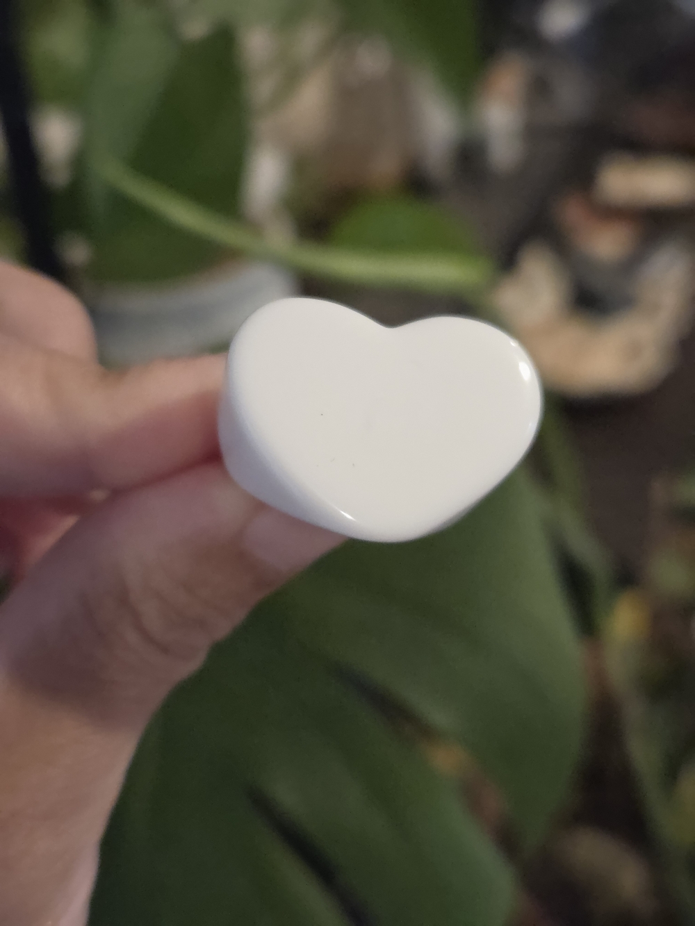 White Heart Acrylic Ring